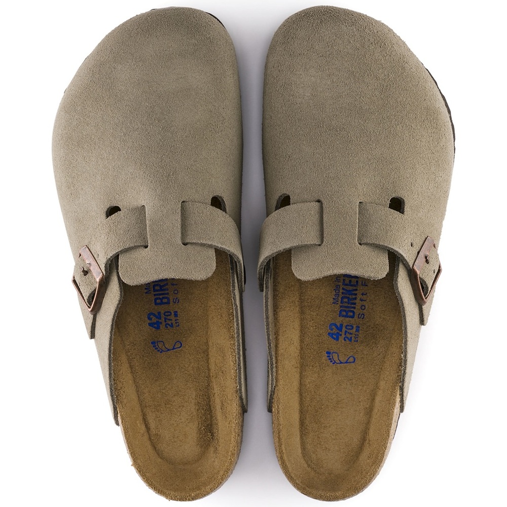 Boston Birkenstock soft footbed suede
